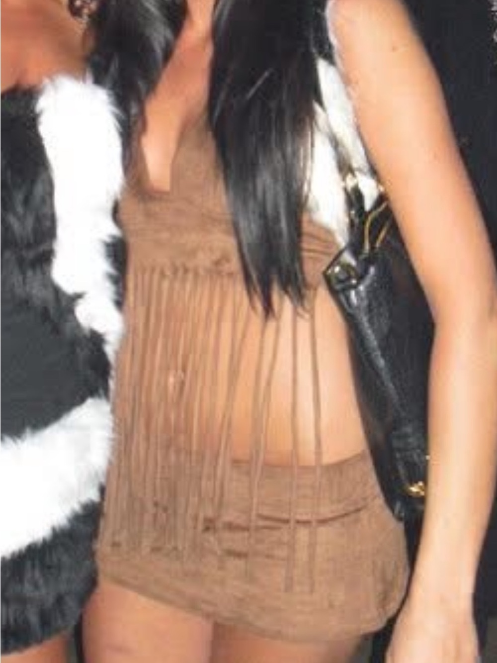 J Valentine Brown Fringe Halloween Costume with Fur Boots